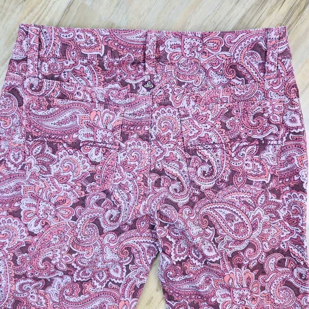 ☔️🔸️NWT Prana Rhubarb Paisley Trinity Corduroy Jeans Size 4 - Picture 7 of 15